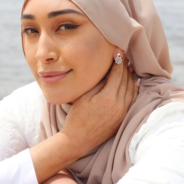 BoldB Earrings - Roseni Silver Studs