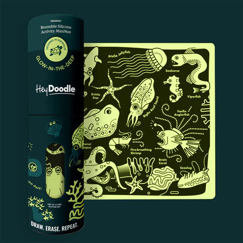Colouring & Doodle Mini Mat - Glow in the Deep