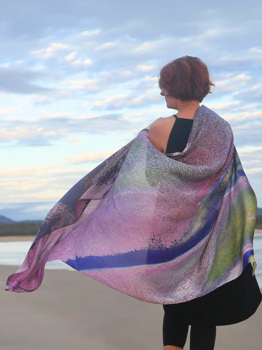 Australia Scape 100% Silk Scarf - Roebuck Bay