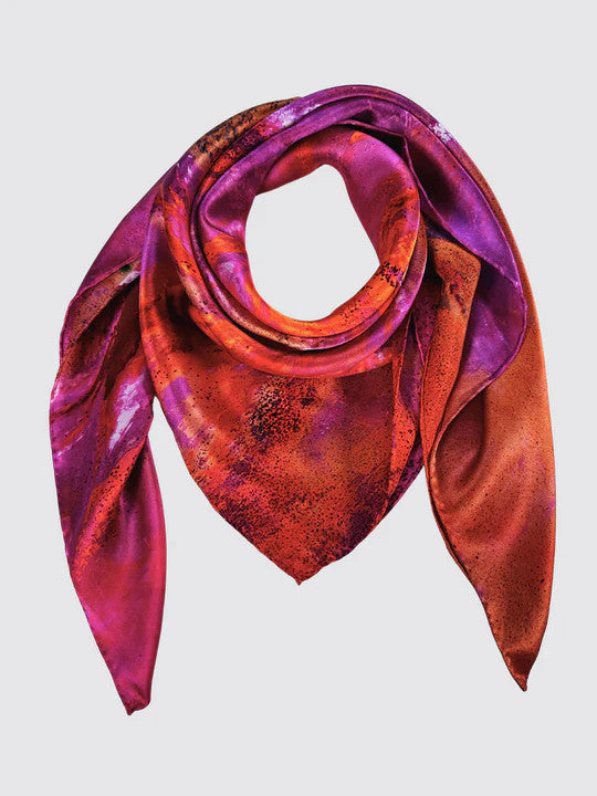 Australia Scape 100% Silk Scarf - Karratha