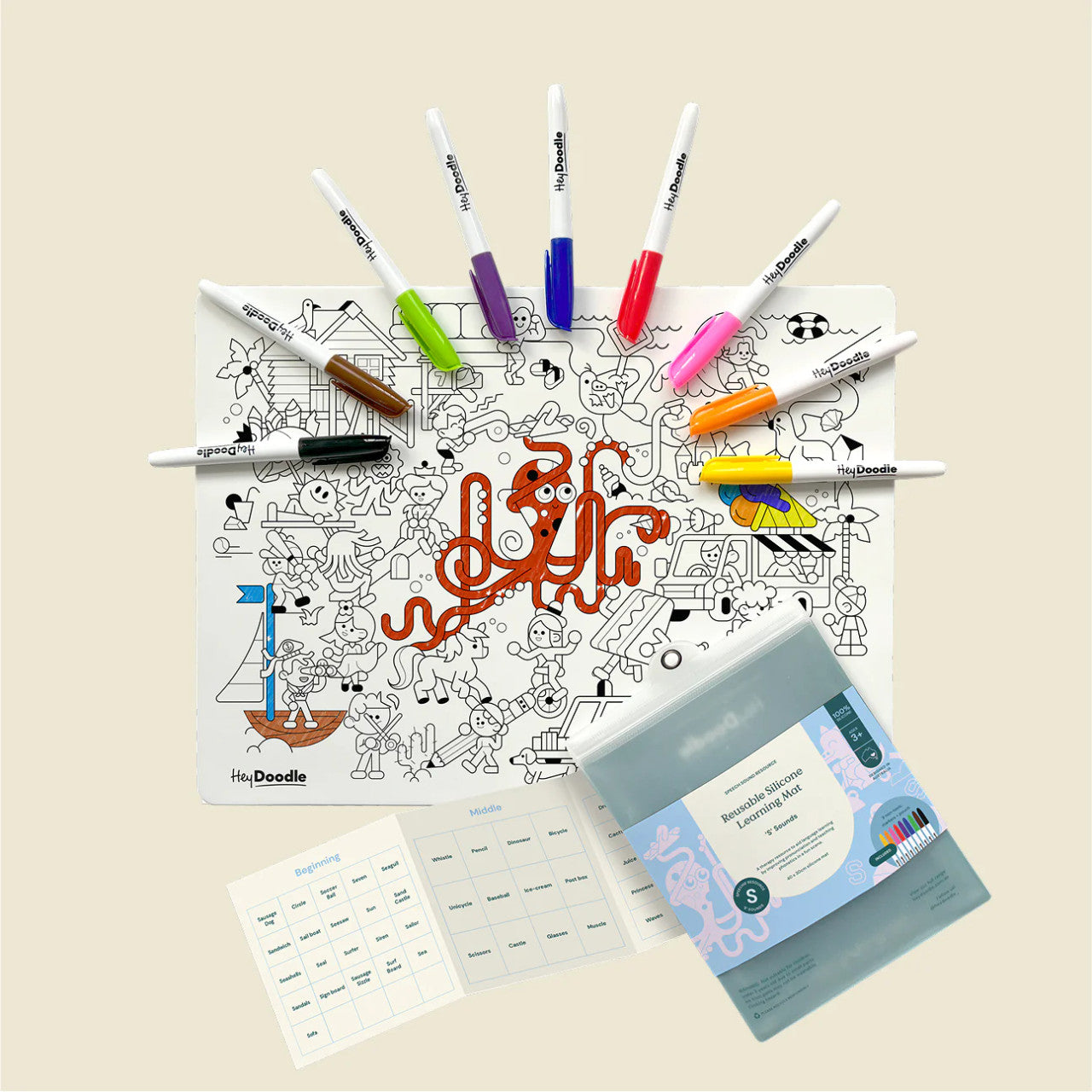Colouring & Doodle Mat - 'S' Sounds Speech Therapy