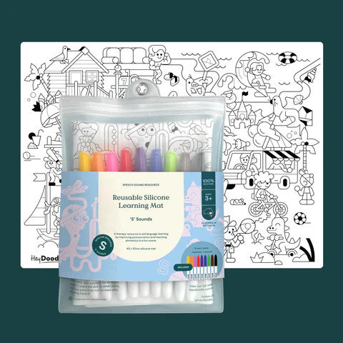 Colouring & Doodle Mat - 'S' Sounds Speech Therapy