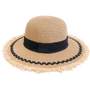 Kids Fringing Black Sun Hat