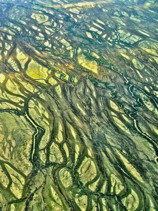 Australia Scape 100% Silk Scarf - Diamantina River