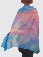 Australia Scape Cotton Silk Shawl - Port Hedland Basin