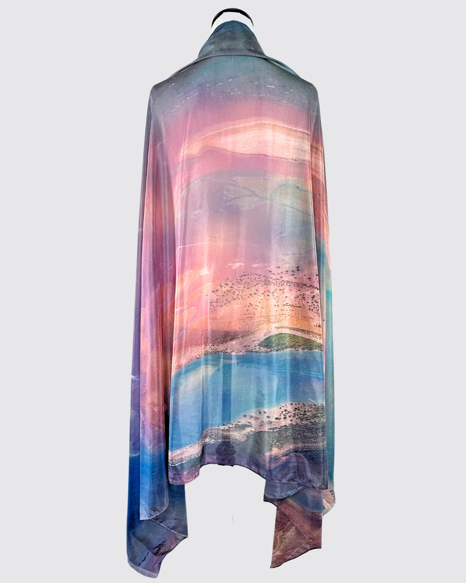 Australia Scape Cotton Silk Shawl - Port Hedland Basin