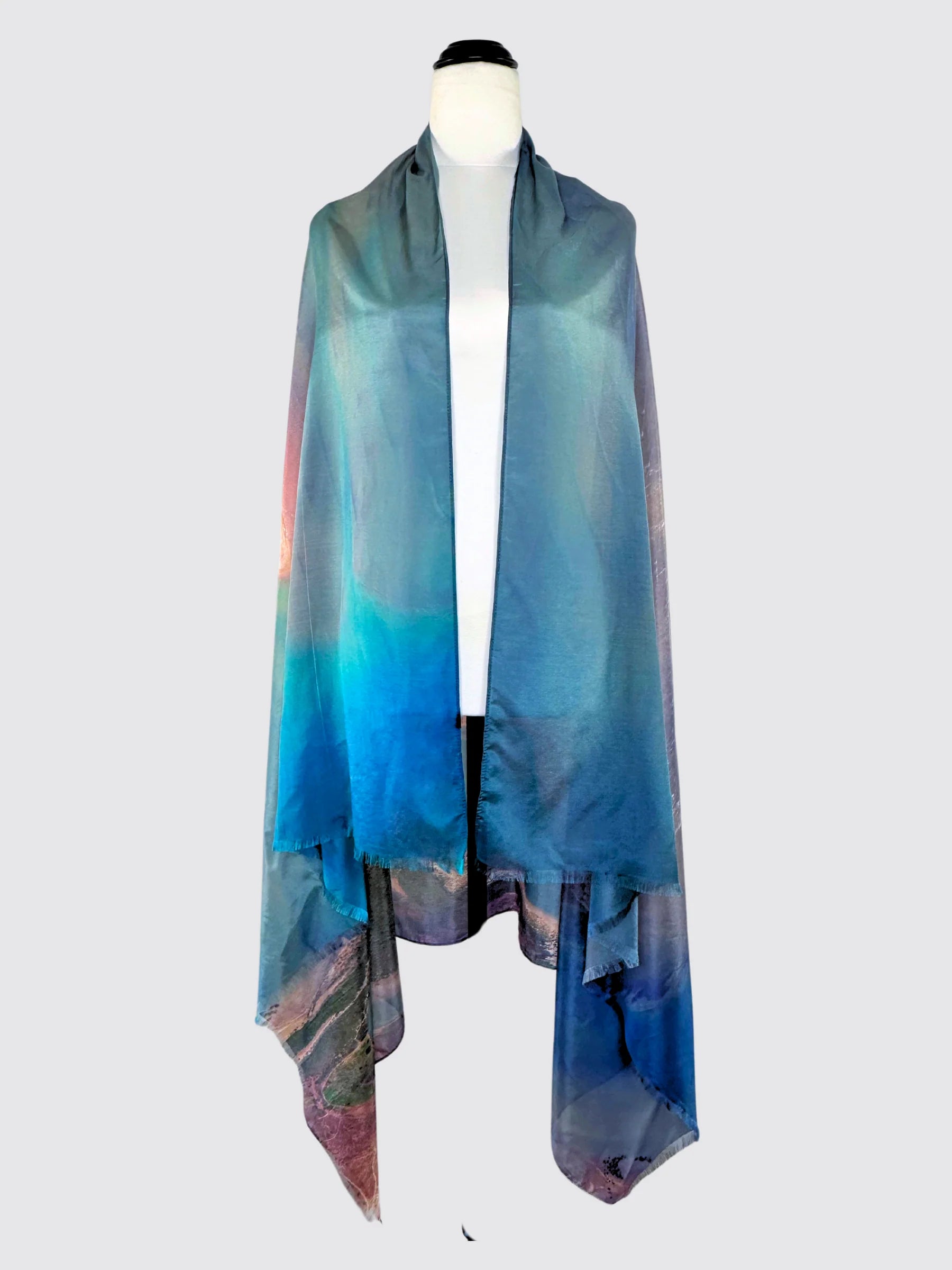 Australia Scape Cotton Silk Shawl - Port Hedland Basin
