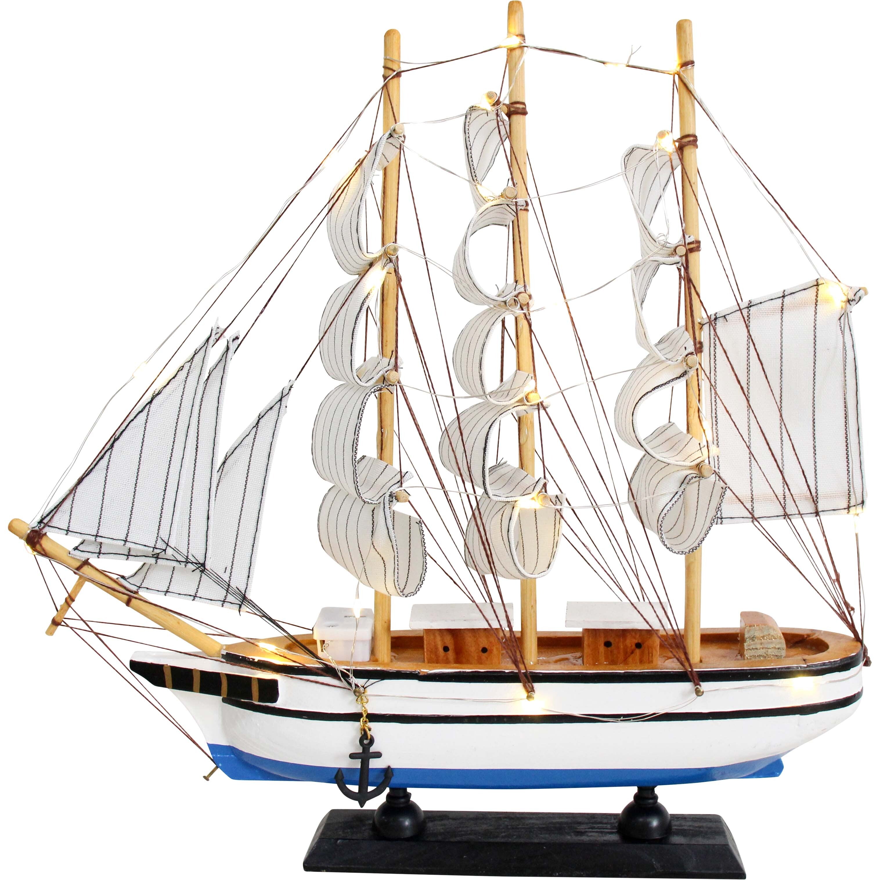 LED Sailing Ship - Blue/White
