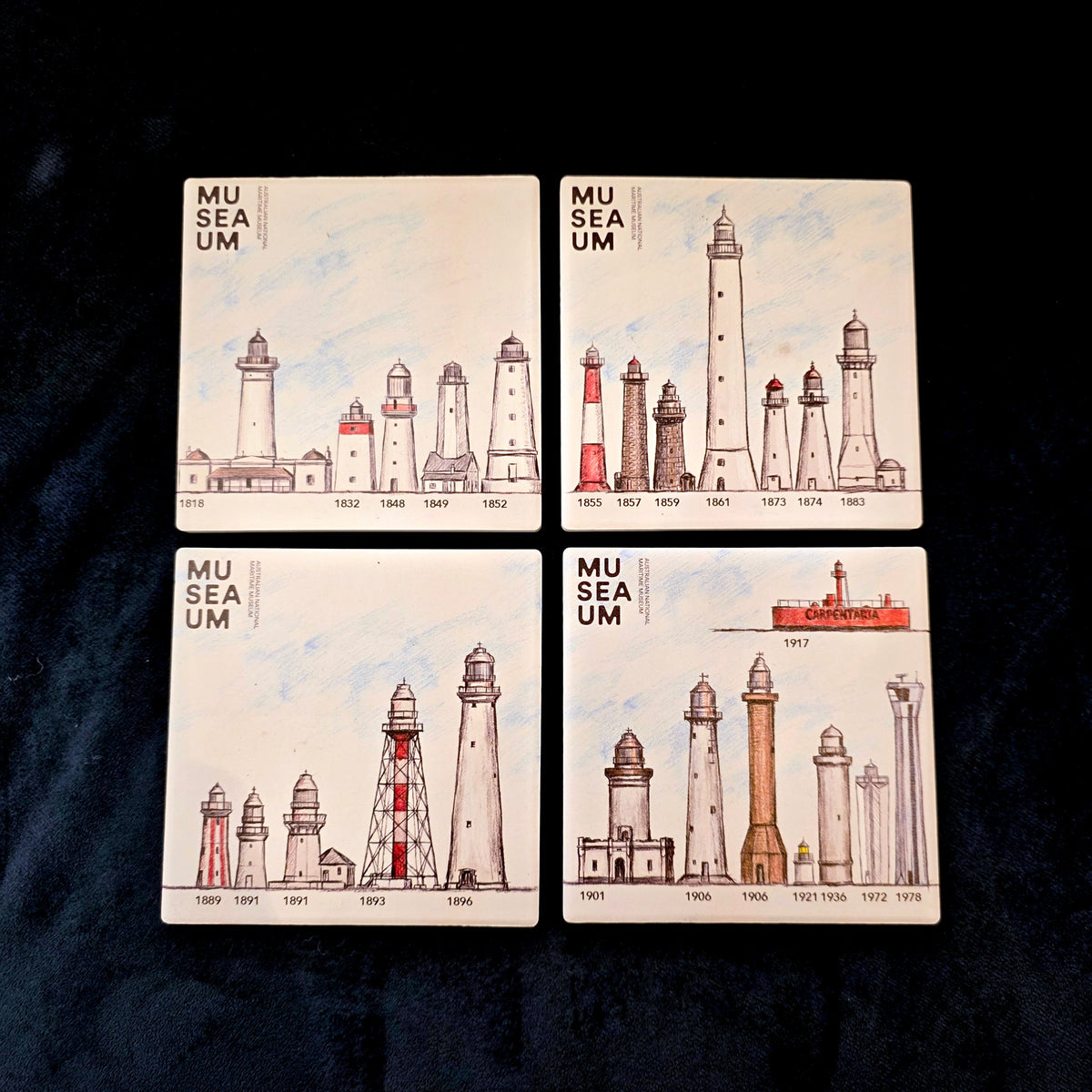 Coasters - Australian Lighthouses - Set of 4