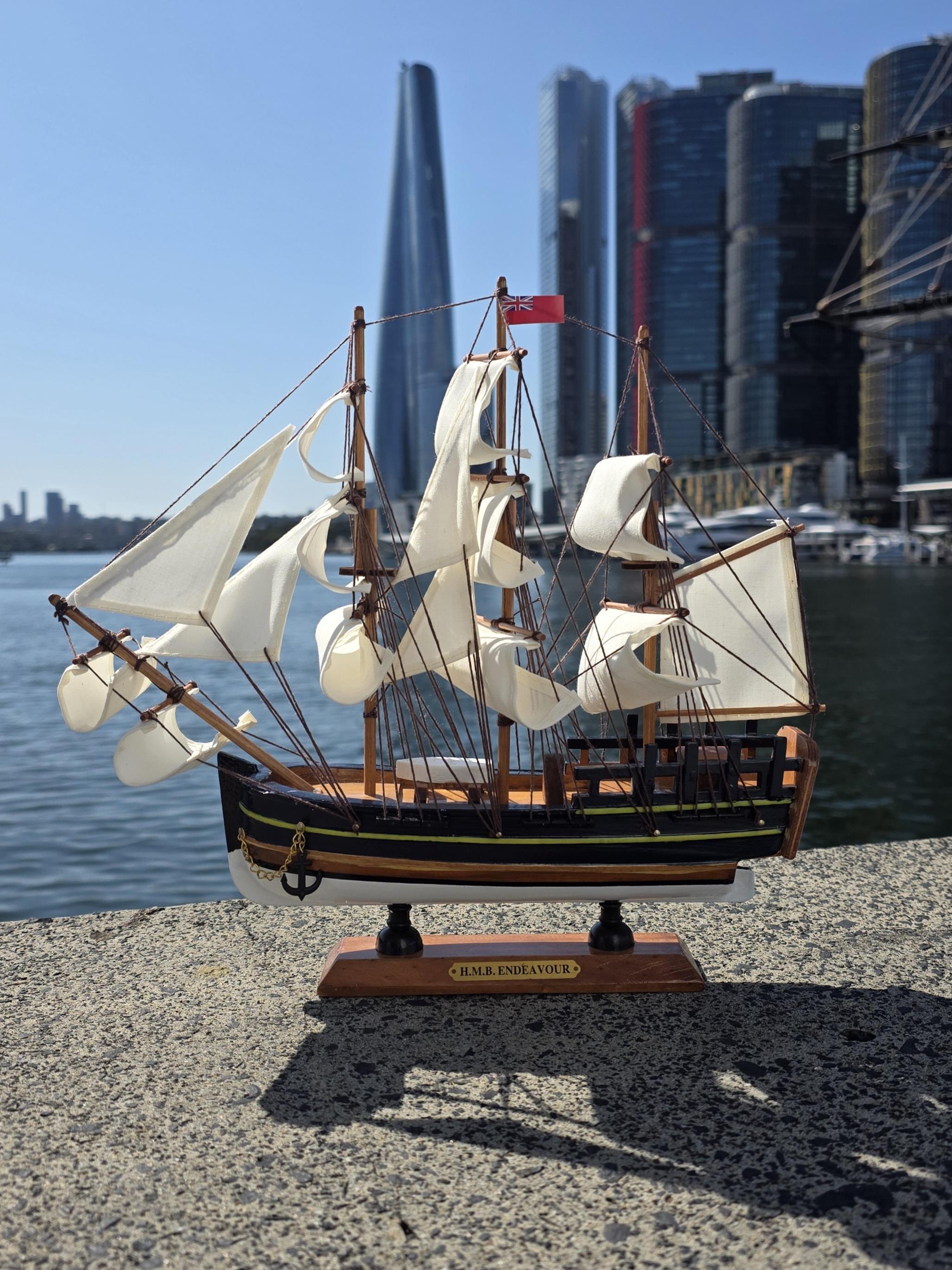 HMB Endeavour - 33cm Wooden Model