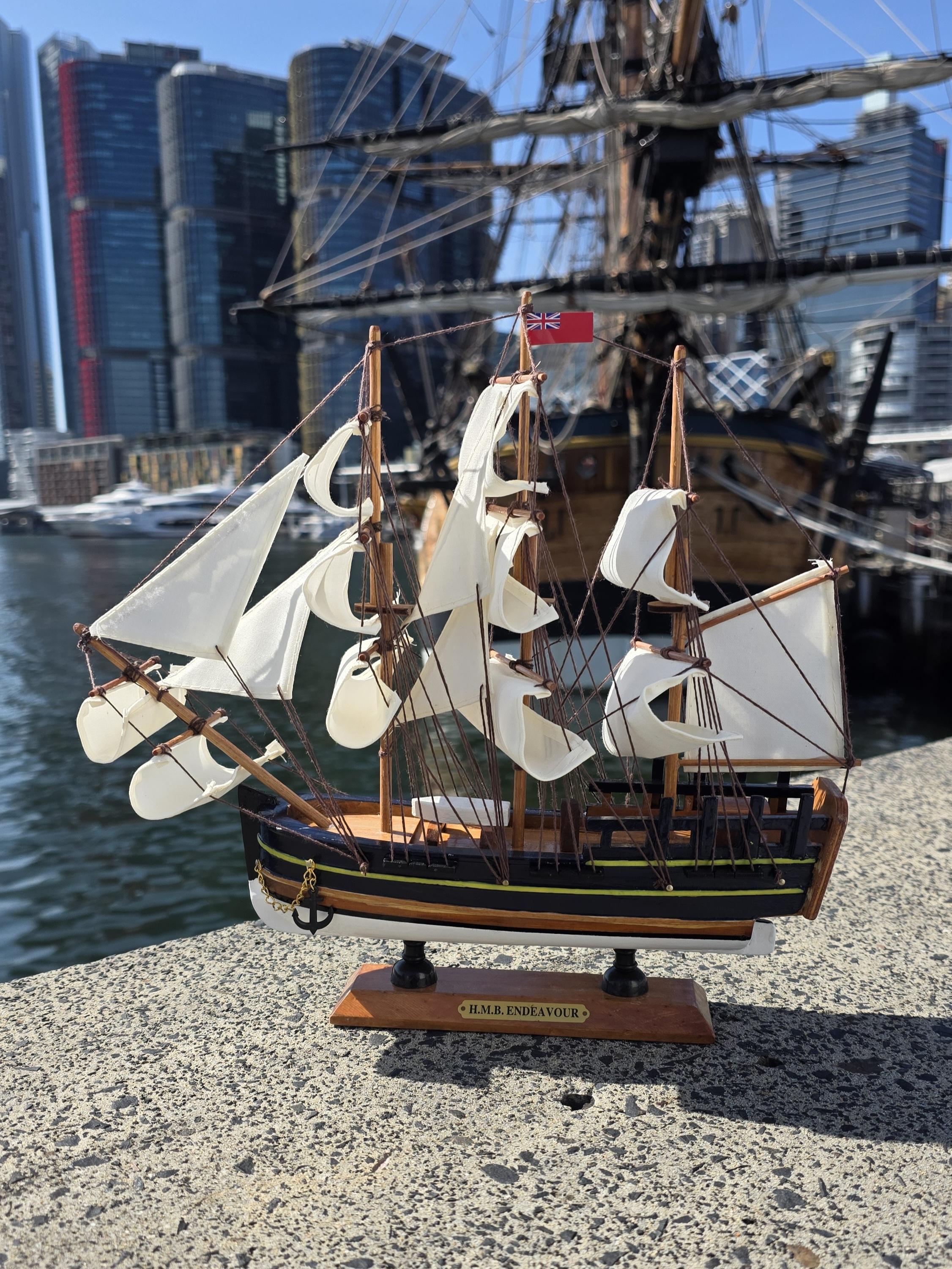 HMB Endeavour - 33cm Wooden Model