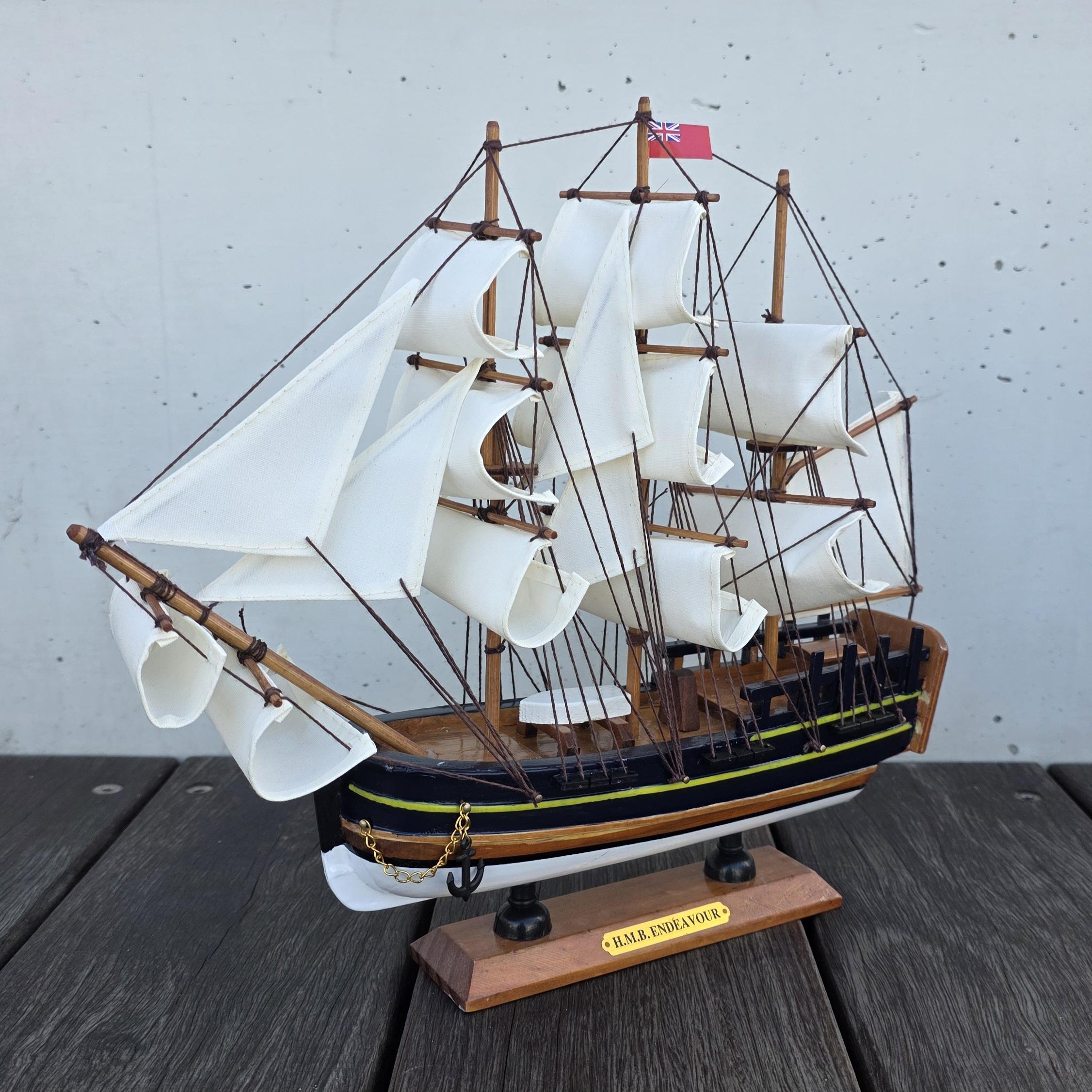 HMB Endeavour - 33cm Wooden Model
