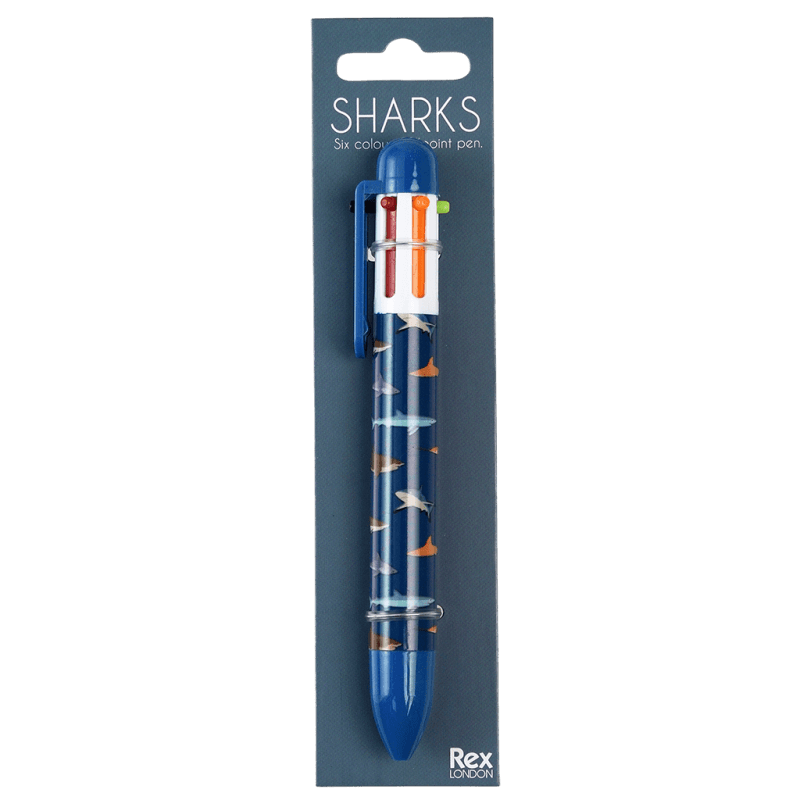 Rex London Six Colour Pen Sharks