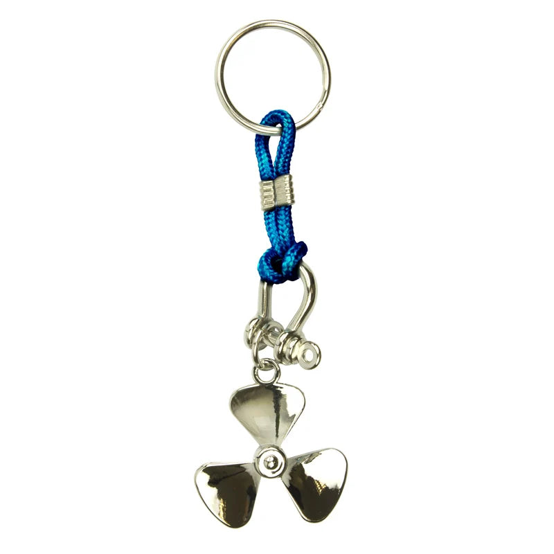 Keyring - Propeller on Blue Cord
