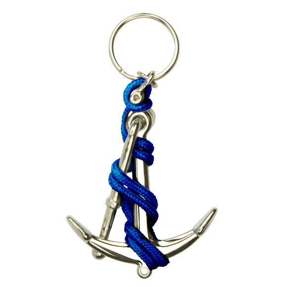 Keyring - Anchor on Blue Cord