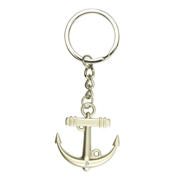 Keyring - Anchor with Gemstone