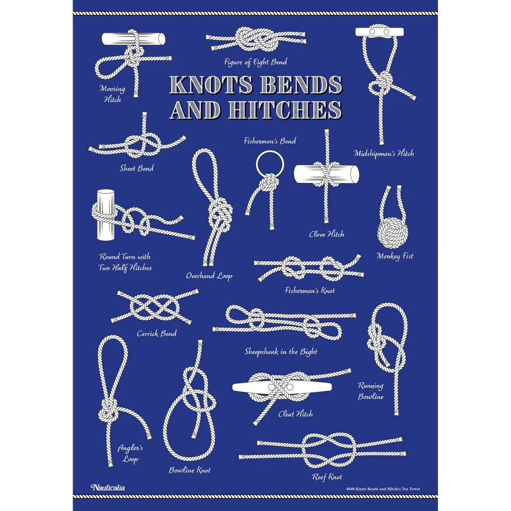 Knots, Bends & Hitches Tea Towel