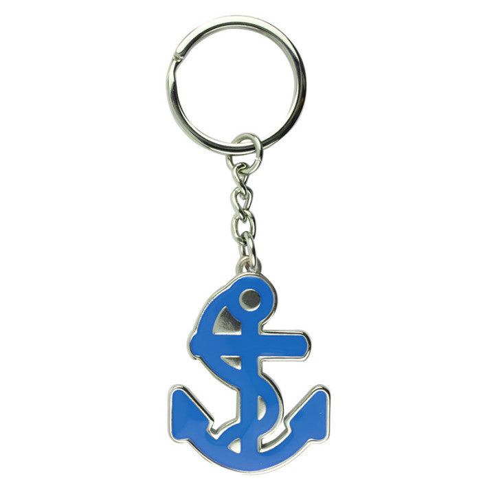 Keyring - Enamel Anchor Blue