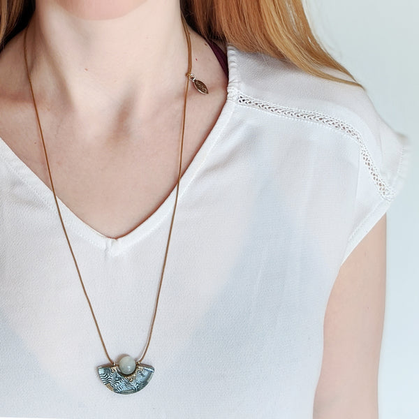 Bold B Necklace - Reef Aqua