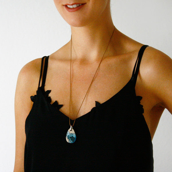 BoldB Cove Pendant Necklace - Aquamarine