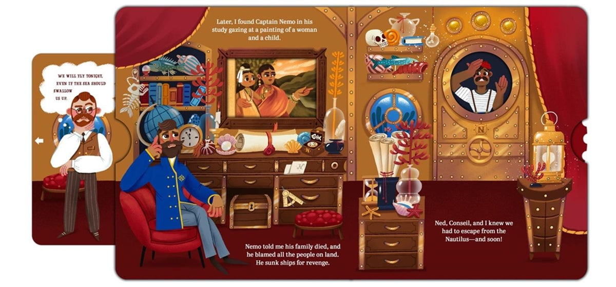 Lit for Little Hands: 20,000 Leagues Under the Sea An Interactive Board Book Adapting the Classic for Kids