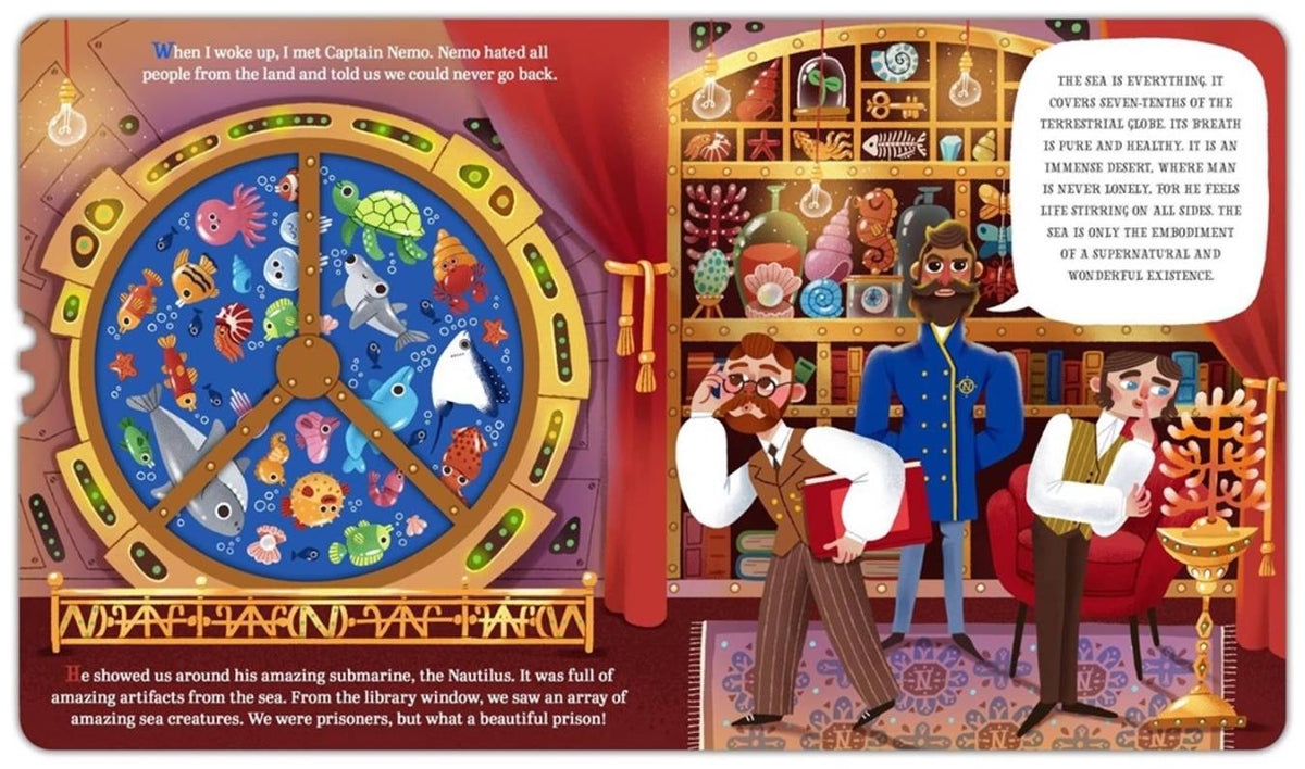 Lit for Little Hands: 20,000 Leagues Under the Sea An Interactive Board Book Adapting the Classic for Kids