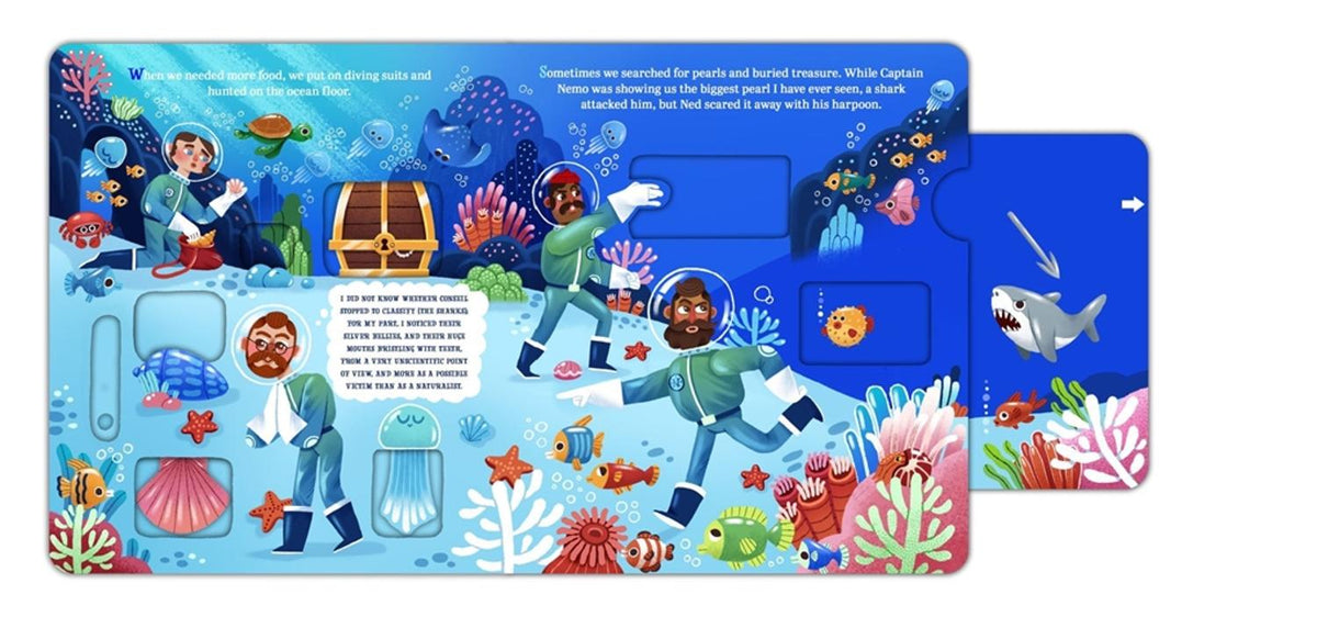 Lit for Little Hands: 20,000 Leagues Under the Sea An Interactive Board Book Adapting the Classic for Kids