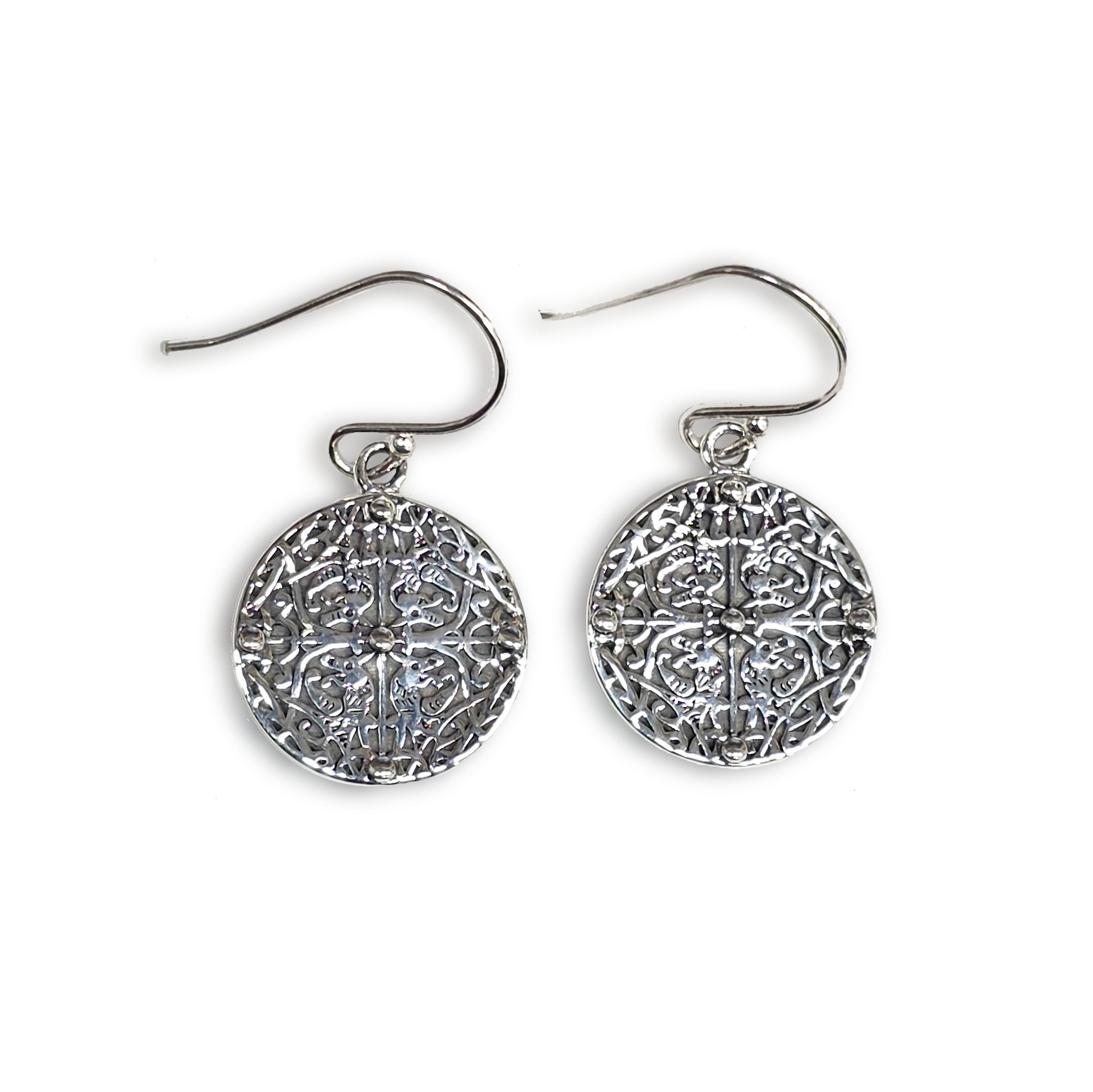The Galloway Hoard Drop Earrings - Animal Heads Silver