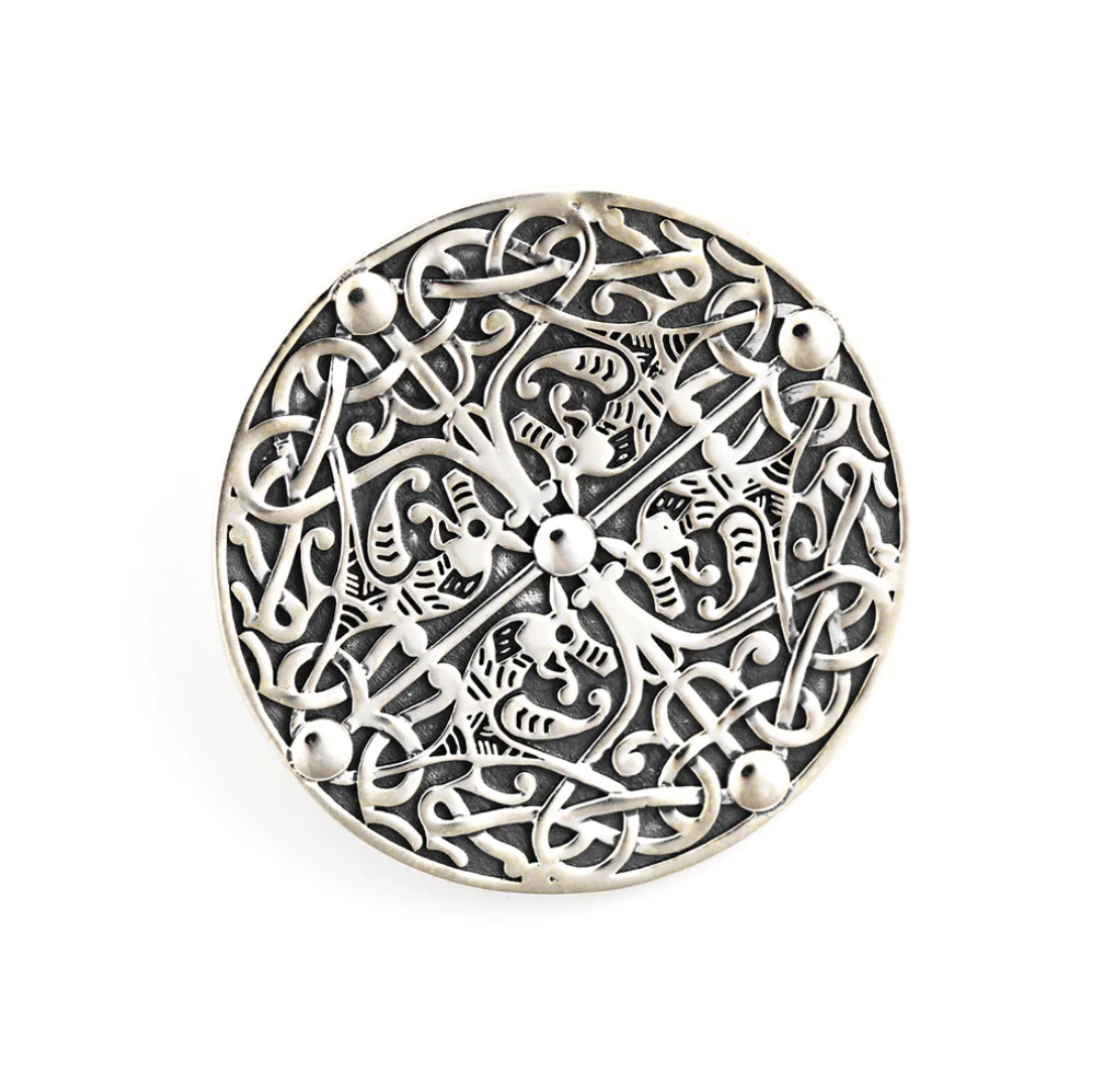 The Galloway Hoard Brooch - Animal Heads Silver
