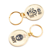 Navy 125 Years For Our Nation Metal Key Ring