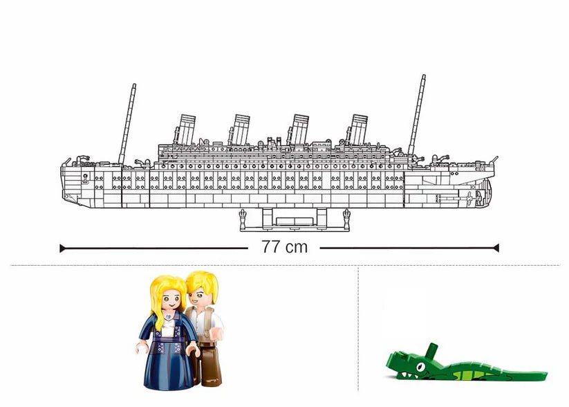 Large Titanic Model Blocks Build