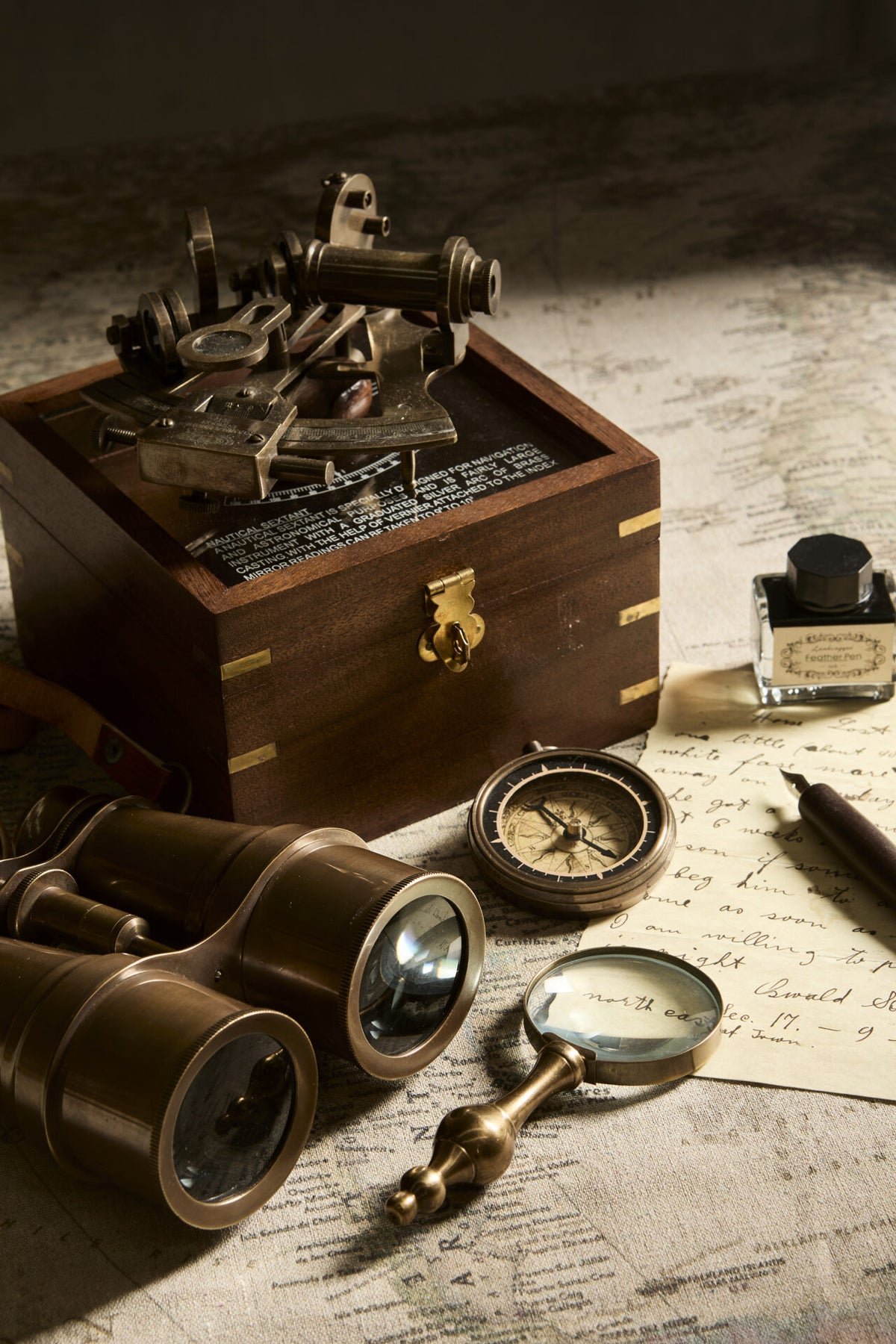 Sextant in Wooden Box