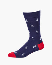 Bamboo Socks - Anchor - 7-11 Navy