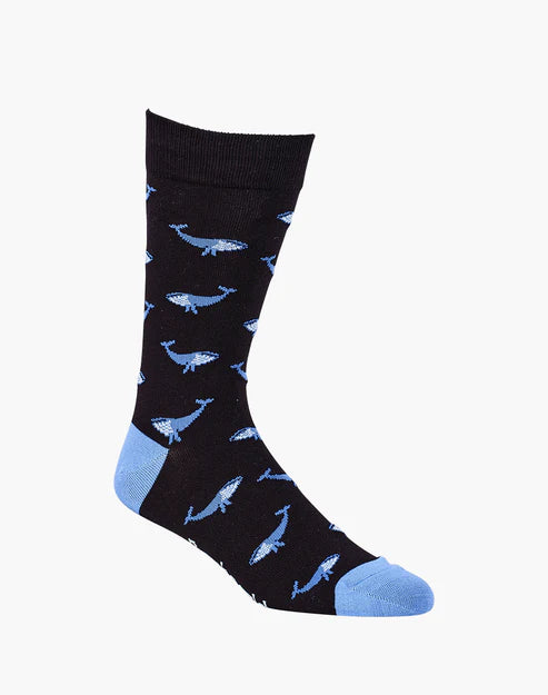 Bamboo Socks - Whale - 7-11
