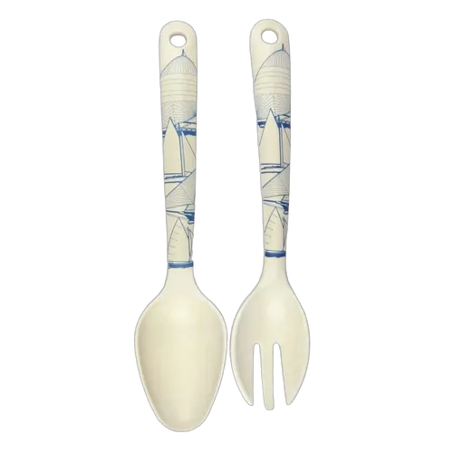 Bamboo Salad Servers - Nautigo 'Sail Away'