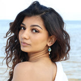 Bold B Earrings - Bay Aqua