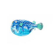 Brooch - Blowfish Blue