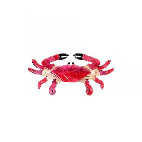Brooch - Crab Red
