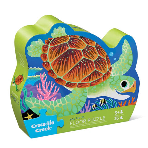 Classic Floor Puzzle 36 pc - Sea Turtle (Foil Stamped) - Tiger Tribe