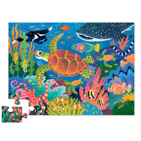 Classic Floor Puzzle 36 pc - Sea Turtle (Foil Stamped) - Tiger Tribe