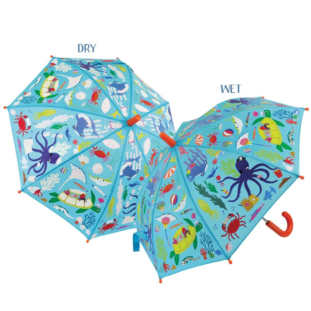 Colour Changing Ocean Blue Umbrella - Kids