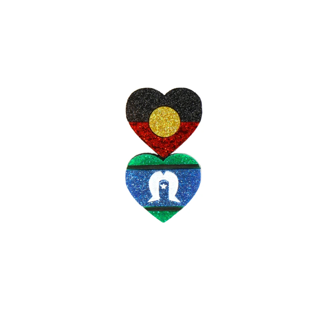 Haus of Dizzy 'First Nations Pride' Double Flag Lanyard Pin