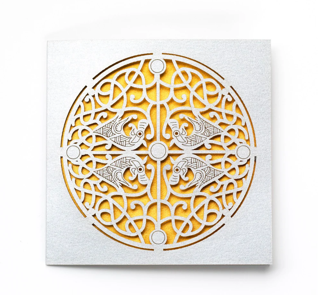 The Galloway Hoard Greeting Card - Papercut Disc Brooch