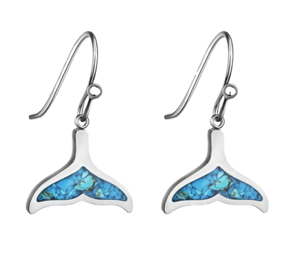 Ocean to Outback Earrings Drop Stainless Steel Whale Tail