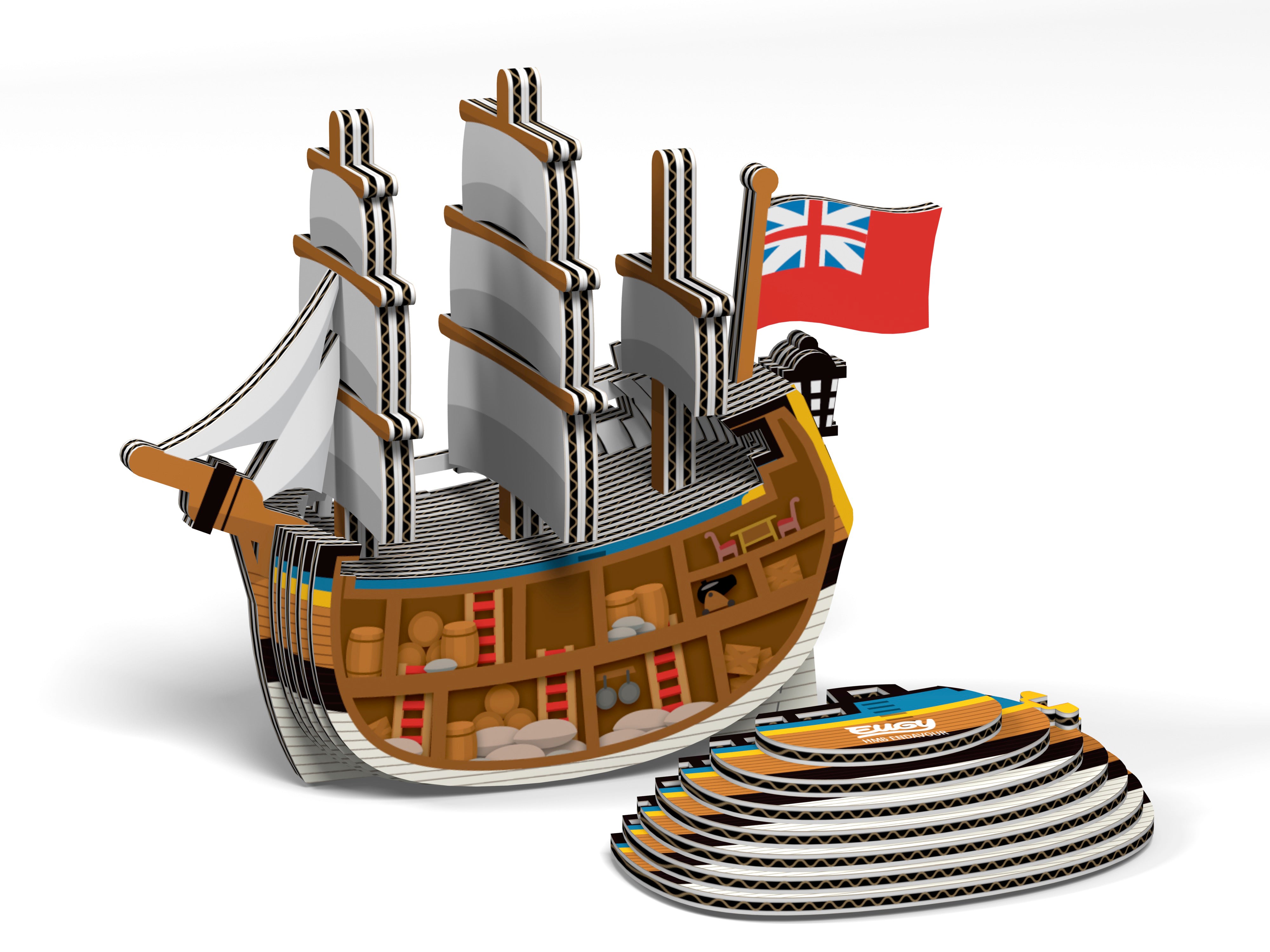 3D model kit - HMB Endeavour