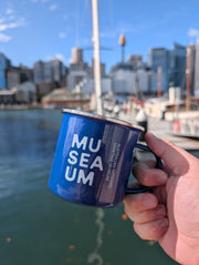 Museum Enamel Mug - Navy