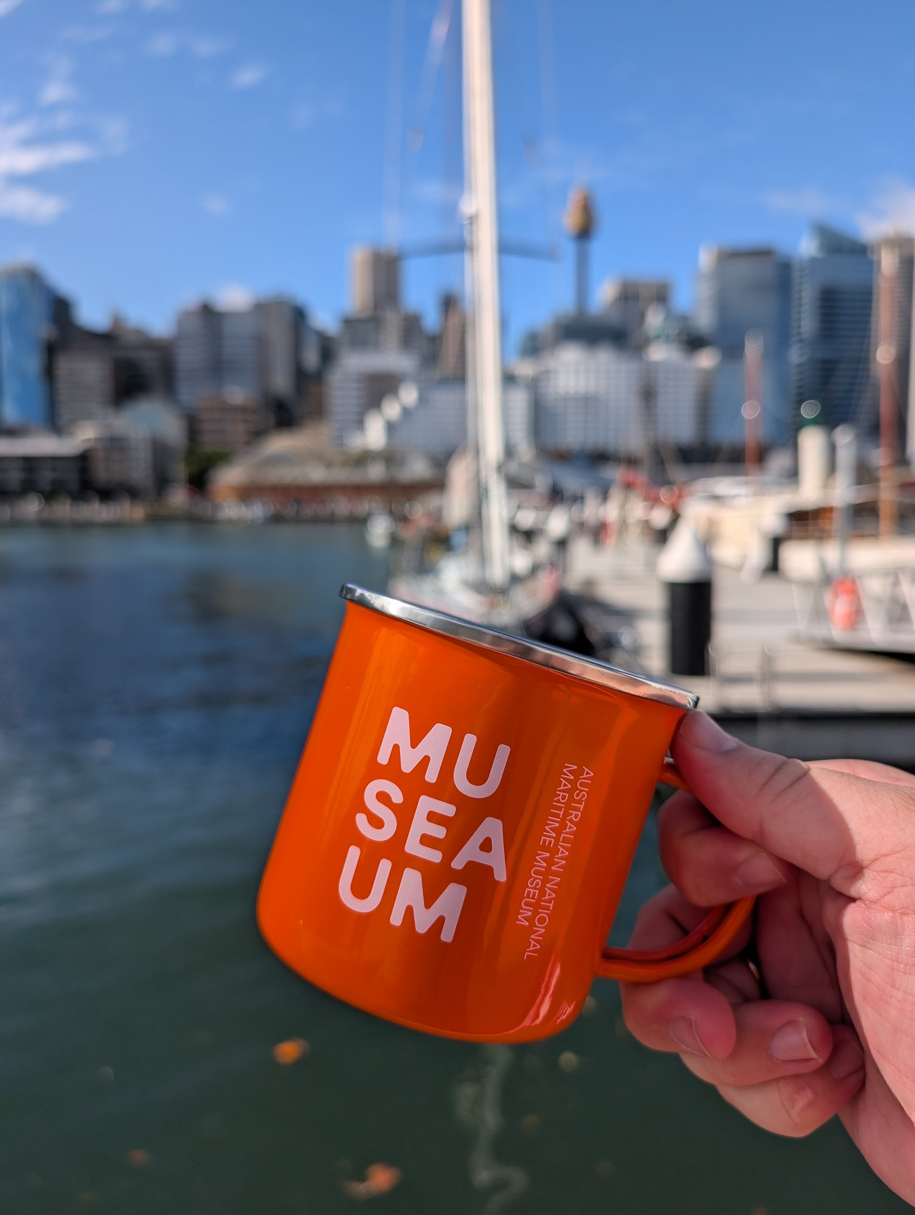 Museum Enamel Mug - Orange