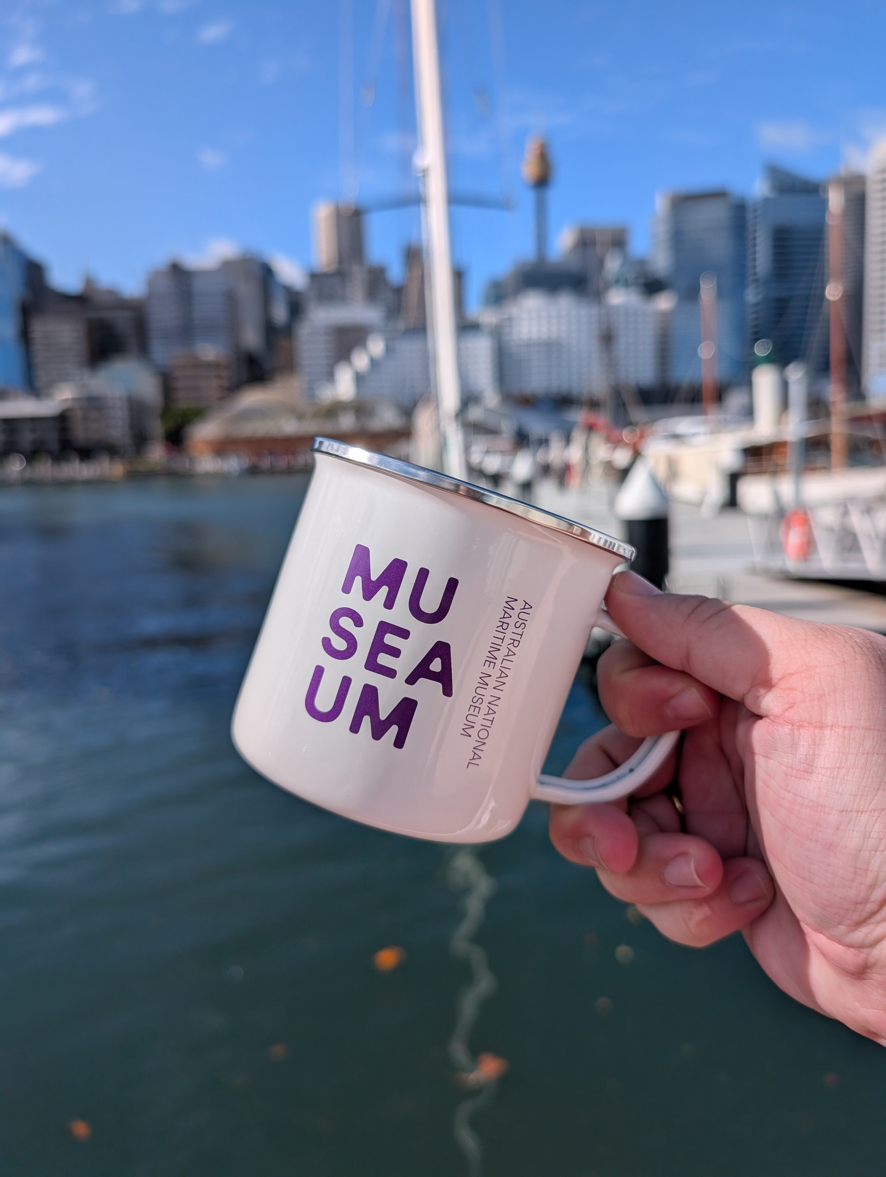 Museum Enamel Mug - White