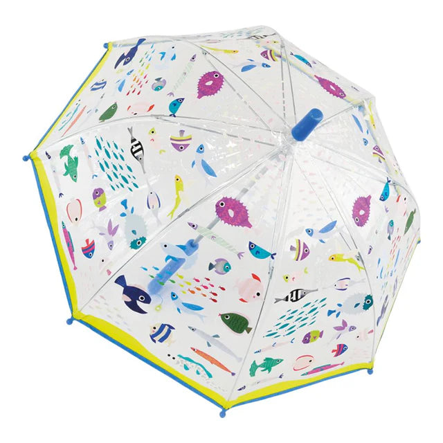 Colour Changing Umbrella - Transparent Ocean