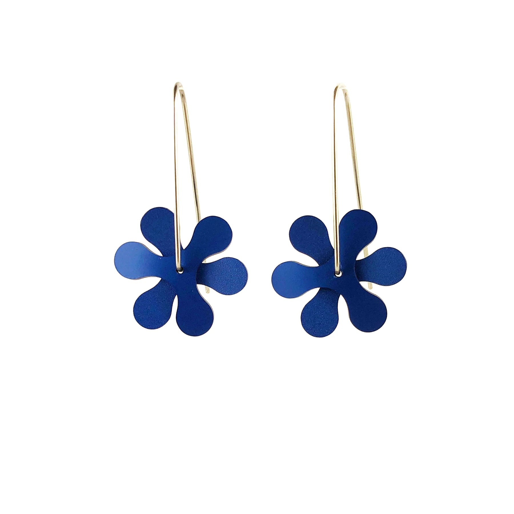 F!NK Earrings Propeller Curve Blue
